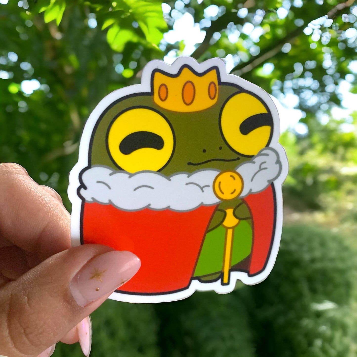 Saxophone Frog & Royal Frog Sticker
