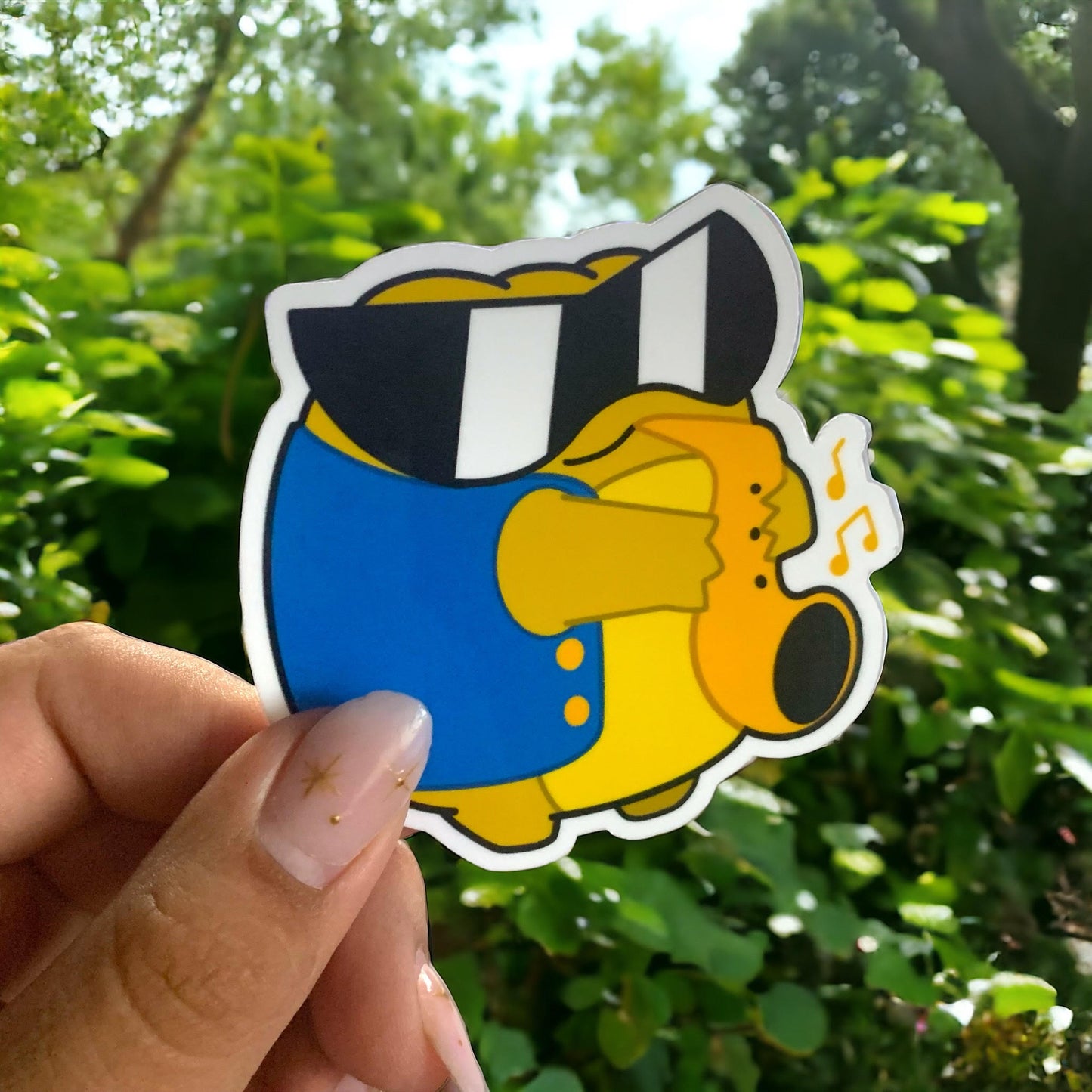 Saxophone Frog & Royal Frog Sticker